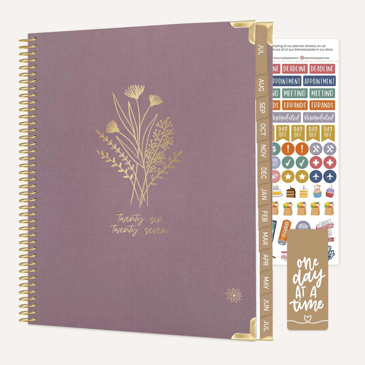 2026–27 Academic Hard Cover Planner, 8.5" x 11" - Purple Linen